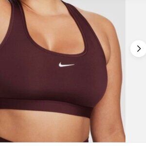 Nike Swoosh Plus, Brown, Size 1X Medium Support Racerback